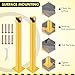 COZONY Safety Bollard Post, 42 x 4.5 inch Removable Steel Traffic Parking Barrier Bollards, Yellow, 8 Pack
