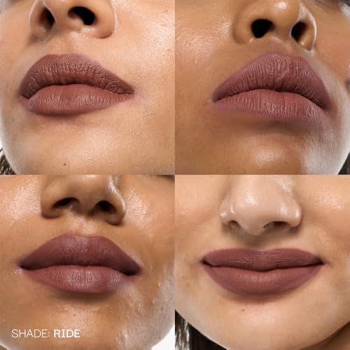 Image of Fae Beauty Lip Whip 12Hr Comfortable Matte Liquid Lipstick (10ml) | Waterproof | Long Wear | Non Drying | Soft Mousse Smudgeproof Formula | Vegan | With Moisture Lock Technology | Enriched with Vitamin E and Cherry Coffee - Ride