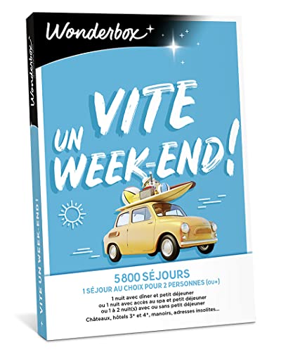Wonderbox Vite... Un Week-End! - Coffret Cadeau Idée Cadeau Séjours