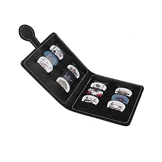 LIZHOUMIL Étui en cuir pour médiators de guitare acoustique, électrique, ukulélé, boîte à médiators - Les Beatles, Paul McCartney, John Lennon, RIngo Starr, George Harrison