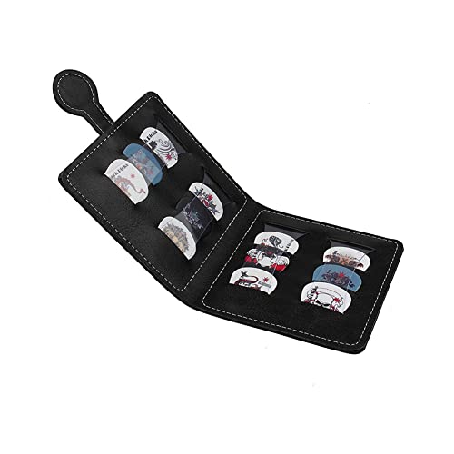 LIZHOUMIL Étui en cuir pour médiators de guitare acoustique, électrique, ukulélé, boîte à médiators - Les Beatles, Paul McCartney, John Lennon, RIngo Starr, George Harrison LIZHOUMIL Étui en cuir pour médiators de guitare acoustique, électrique, ukulélé, boîte à médiators