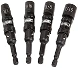 DEWALT DWPVTDRV 4-Piece Impact Ready Pivoting Nutsetters, 1/4-Inch, 5/16-Inch, 3/8-Inch, 7/16-Inch