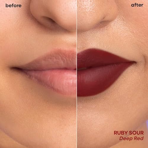 Image of Nykaa Superlight Lip Cloud Airy Mousse Matte Liquid Lipstick for Lip & Cheek (Ruby Sour)