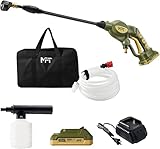 XtremepowerUS 20V Cordless Pressure Washer 4-in-1 Nozzle Max 378.5 PSI Portable Pressure Washer, Battery-Powered & Charger Included