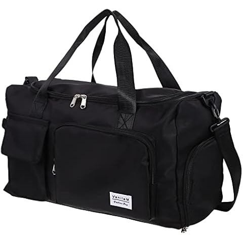 Sports Gym Bag, Large Capacity Duffle Bag, Luggage Duffel Bag for Traveling(Black) Cover
