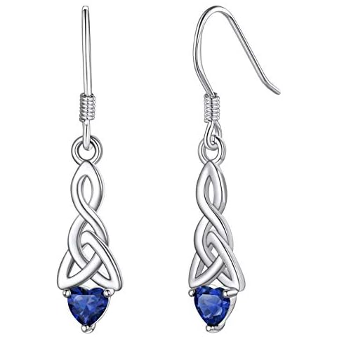 Silvora September Birthstone Heart Earrings Cover