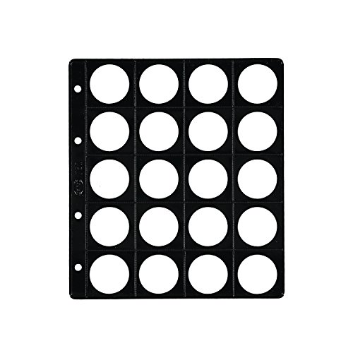 Fundas monedas PARDO 75200 álbum numismático hojas transparentes 20 espacios pack 25 unidades