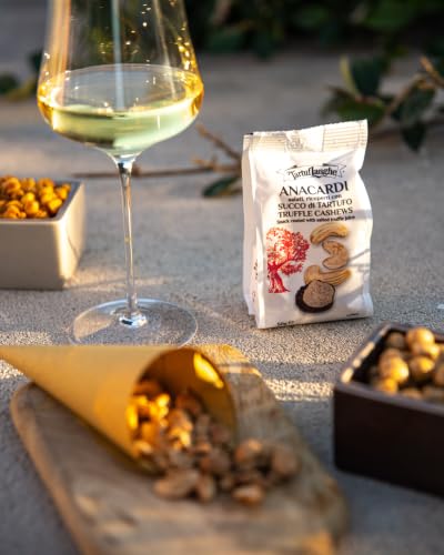 Image of TartufLanghe Truffle Cashew Nuts - Lightly Salted, Roasted, and Coated with Natural Black Truffle Juice, for Snacks, Topping Salads, and Appetizers - 1.76 oz
