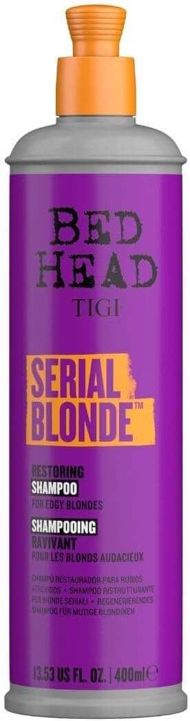 Bed Head - Serial Blonde Shampoo - Ideal for Natural and Coloured Blonde Hair - With Keratin, 400 ml