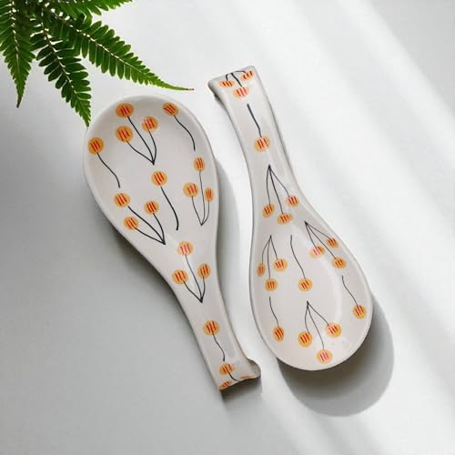 Image of Malaikah Ceramic Spoon Rest Balloon Pack of 2 for Home, Kitchen, Dining, Kitchen Decor & Gifting