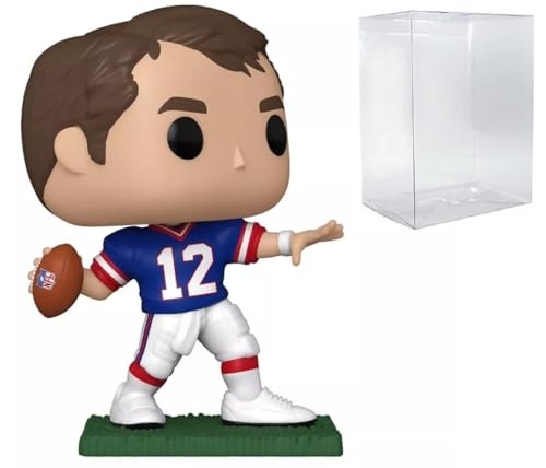 POP Football Legends: Bills - Jim Kelly Funko Vinyl Figure (Bundled with Compatible Box Protector Case), Multicolor, 3.75 inches