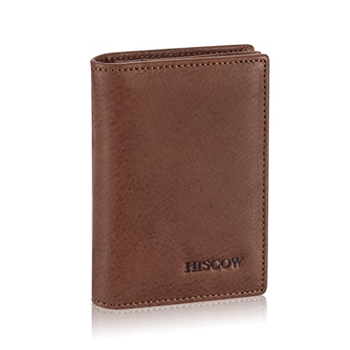 Image of HISCOW Business Card Holder with Large Compartment - Full Grain Leather