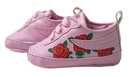 Fila Infant Sneaker Crib Shoe (Printed Roses - Blush, 0-6 Months)