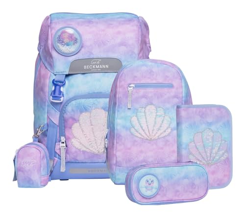 Beckmann Schulranzen Classic Schoolbag Set 6-teilig 22L Seashell flieder