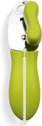 C&CHEF - Abrelatas manual multifunción para cocina, abrelatas de mano fácil de girar, abrelatas de borde liso para personas mayores con artritis,