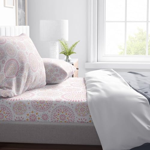 Kotton Culture 800 TC EGYPTIAN COTTON Emperor Size 4-piece Sheet Set With 48 cm Extra Deep Pocket Luxurious Thick Cotton Bed Sheet All Season Bedding - Mandala