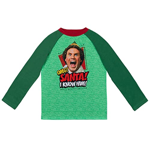 Elf Christmas Pullover Pajama Shirt and Pants Sleep Set Little Kid to Big Kid Sizes (4-18-20)2