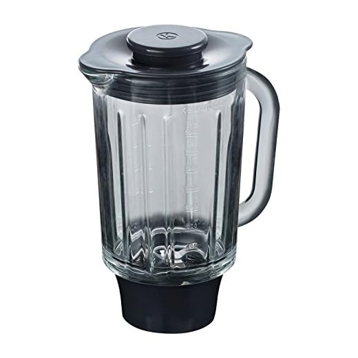 Kenwood AT358 Bol Mixeur Verre Thermo Resistant 1,6 L Base Gris