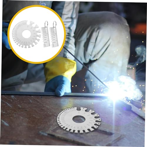 3 piezas de calibrador de espesores de acero inoxidable para medición de calibre de alambre y soldadura de filete miniatura 3