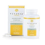 Vitatop MAGNESIUM-COMPLEX, 180 Kapseln, Premium-Nahrungsergänzungsmittel, 420mg reines Magnesium pro Tagesdosis, 3-Monats-Vorrat, Laborgeprüft, hochdosiert, vegan