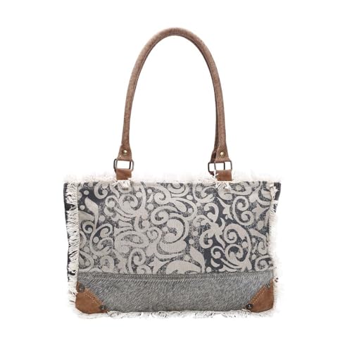 Myra Bag Leaf Print Upcycled Canvas Bag miniatura 1
