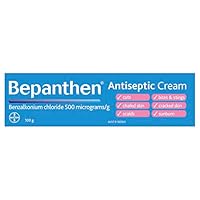 Bepanthen Antiseptic Soothing Cream for Cuts, Bites & Stings, Chafed Skin, Cracked Skin, Scalds and Sunburn, 100 g