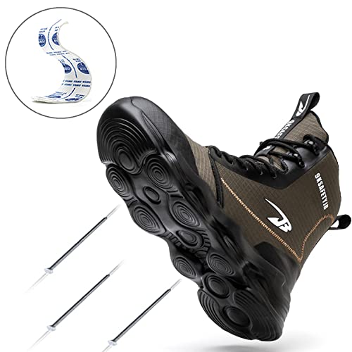 Image of Nutropa Steel Toe Boots for Men Women, Lightweight Work & Safety Shoes Outdoor Protection Footwear Puncture Proof Industrial and Construction Shoes