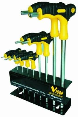 Vigor 38937-20 Series 8 CrV Hexagonal Screwdrivers with T-Handle