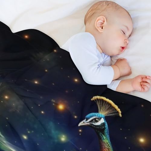 Couverture flannel paon de qualité supérieure, jeté de lit doux et dense - 5