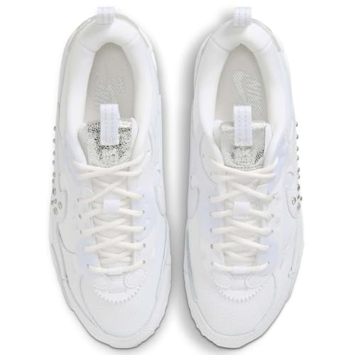 Nike Air Max 90 Futura Women's Shoes (FQ8888-100, White/Metallic Silver/Chrome/Platinum Tint) Size 63