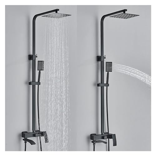 XCHSXYL Kits de Ducha, Grifo de Ducha de baño Tipo Lluvia, Cabezal de Ducha Ultrafino de Acero Inoxidable, Juegos de Ducha de Pared con bañera giratoria