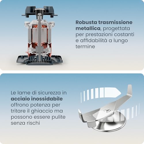 Chefman Obliterator 1.2L 1350W Frullatore Smoothie, Trita Ghiaccio, Noci E Frutta Congelata, Lama In Acciaio Inox, Funzione Auto Mix, Con Barattolo Da Viaggio Da 600Ml – Midnight - 7
