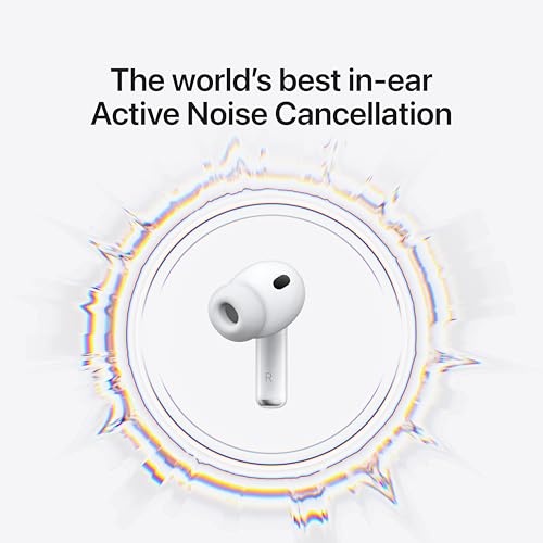 Apple AirPods Pro 3 Wireless Earbuds, Active Noise Cancellation, Live Translation, Heart Rate Sensing, Bluetooth Headphones, Spatial Audio, High-Fidelity Sound, USB-C Charging view 2
