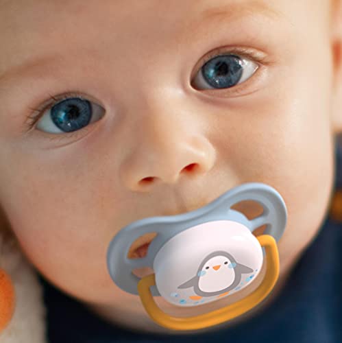 Philips AVENT Ultra Air Schnuller, 2er-Pack – BPA-freier Schnuller für Babys von 0 bis 6 Monaten, Boot/Mama-Design (Modell SCF080/01)