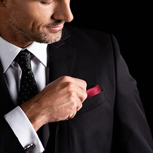 INSPIRE CHIC Men's Cotton Handkerchiefs Solid Color Pocket Square For