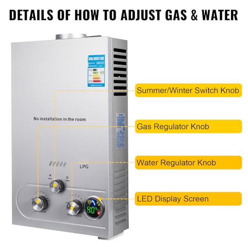 Chauffe-eau instantané au propane 32 kW pour douche à chevaux - 4
