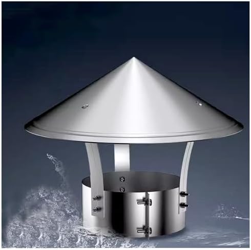 Outdoor Rain Cap for Wood Stove Pipe | Ventilation Hood & Chimney Cap for Exhaust Duct (D22cm x 40cm / 8.66in x 15.75in) - Durable, Weather-Resistant Design