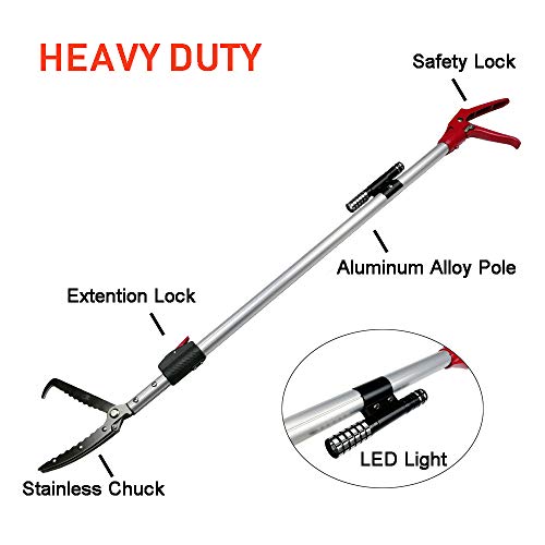 Smarkey 86 Inch Snake Catcher Tongs Grabber Traps Stick Hook Bite Kits Tool With Telescopic Pole #TOP1