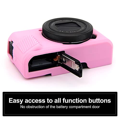 Easy Hood G7X Mark II Case G7X Camera Silicone Case, Soft Silicone Protective Cover for Canon Powershot G7X Mark II DSLR Camera (Pink)