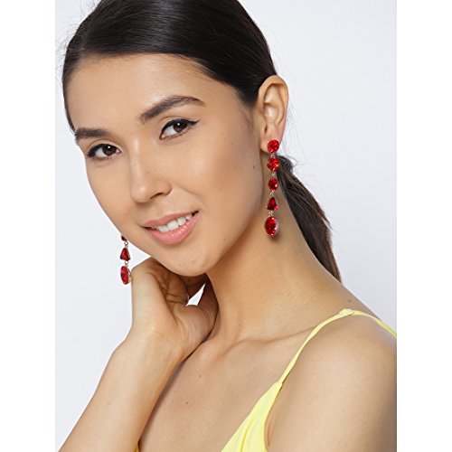 Geometric Crystal Drop-Earrings for Women