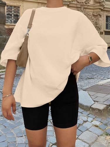Image of Trendy Queen Womens Oversized T-Shirts Short Sleeves Workout Tops | Casual Summer Gym Tees Plus Size Fashion Clothes 2026