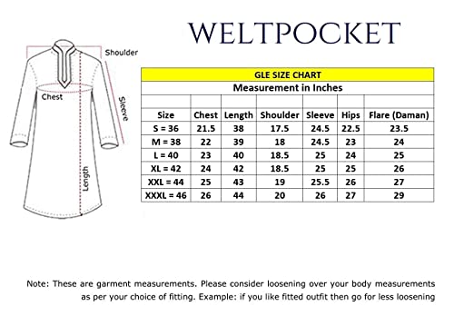 Image of weltpocket Men's Cotton Blend Solid Straight Kurta