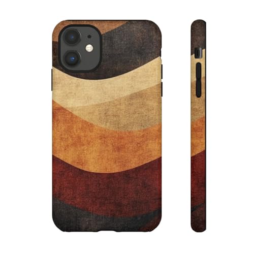 Coque iPhone 11 marron rigide mate pour éviter les traces de doigts