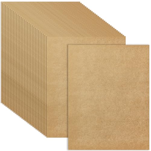 30 Sheets Brown Kraft Cardstock - 8.5'' x 11'' 92lb Cover Card Stock 250GSM Heavyweight Paper Thick Paper for Scrapbooking, Crafts, Business Cards, Invitations PAP05KP image 2