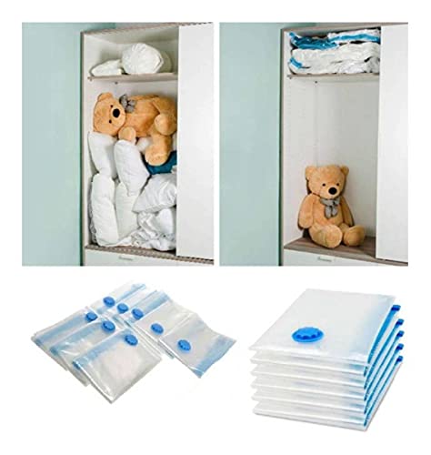 Kit 5 Saco À Vácuo 50x60 Organizador Edredom Cobertor Roupa