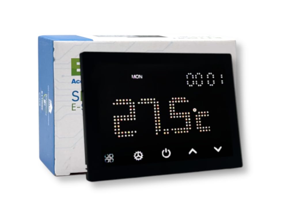 ETTROIT ETWF4302 CRONOTERMOSTATO TOUCH SCREEN AC 230V SMART WI-FI DA INCASSO SU SCATOLA 503 NERO GESTIBILE DA APP
