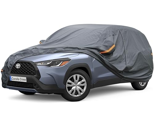 Image of GUNHYI Premium Car Cover Custom Fit Toyota Corolla Cross (2022-2026), 16 Layers Heavy Duty Car Cover Waterproof All Weather with Zipper Door for Sun Rain Snow Dust Uv Protection