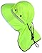 Men High Visibility Sun Hat with Neck Flap Wide Brim Boonie Hat Bucket Cap Packable Adjustable (Neon Lime)