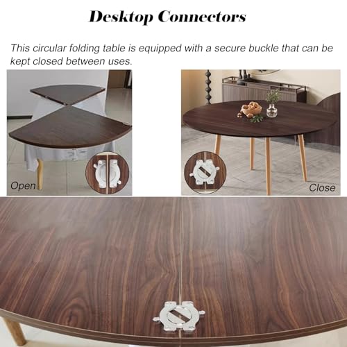 Plateau de table rond en bois 120 cm surface de remplacement pliable
