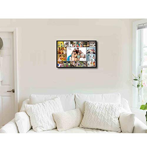 Flashing Click Italian Resin Coated Customized Personalised Photo Frame with Photo & Text | 16 to 17 Photo's Best gift option for diwali | new year| birthday| anniversary | husband |wife